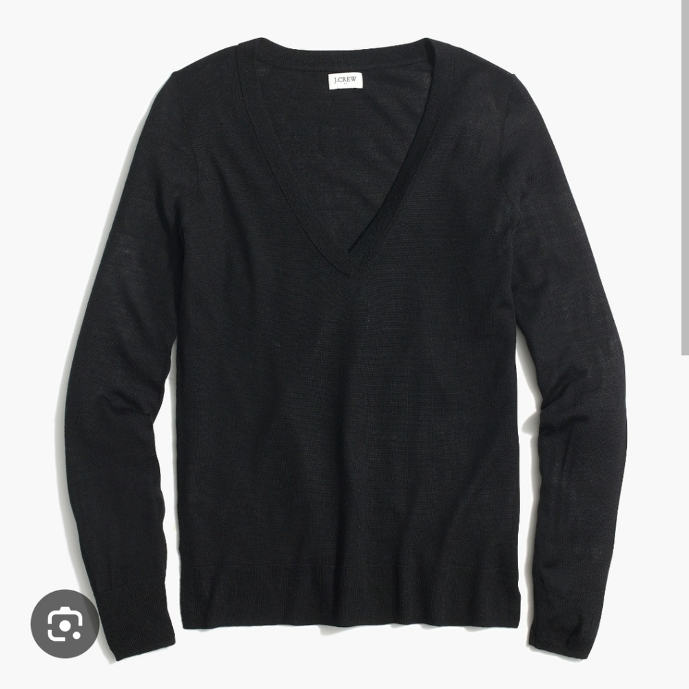 J. Crew Cotton V Neck Sweater
